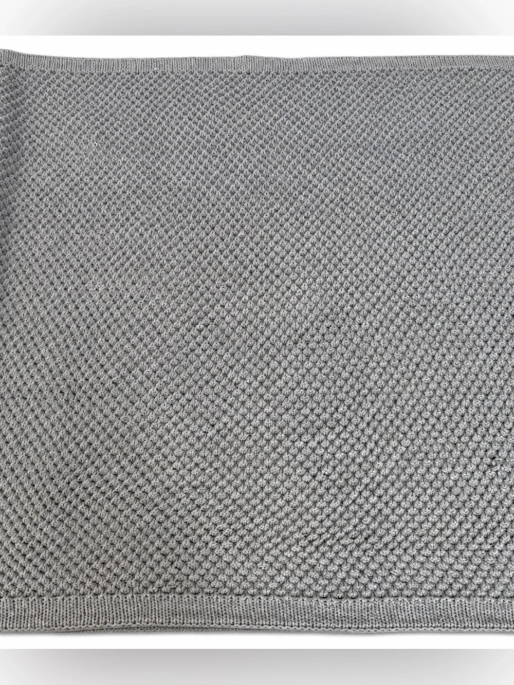 Pottery Barn Gray Textured Knit Throw Blanket 54x59